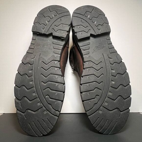 Mens RED WING Dyna-Force Brown Leather Steel Toe EH Ankle Boots / Size 12 Medium - Picture 7 of 10